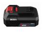 Batterie d'outil électrique noire et rouge 2.0Ah avec logo X20V Team.