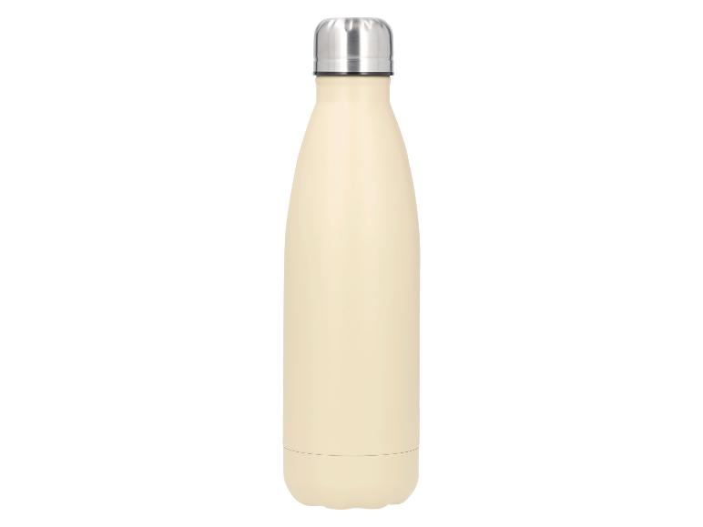 Bouteille isotherme crème en métal avec bouchon argenté