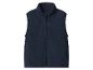 Gilet polaire bleu foncé avec fermeture éclair et col montant