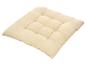 Coussin de chaise carré matelassé de couleur crème