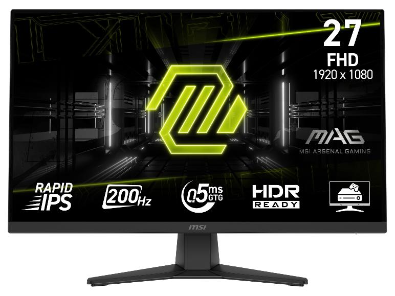Moniteur de jeu avec écran FHD de 27 pouces, taux de rafraîchissement de 200Hz, temps de réponse de 0,5ms et HDR.
