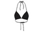Haut de bikini noir avec des bonnets triangulaires.