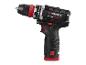Une perceuse-visseuse sans fil Parkside noire et rouge.