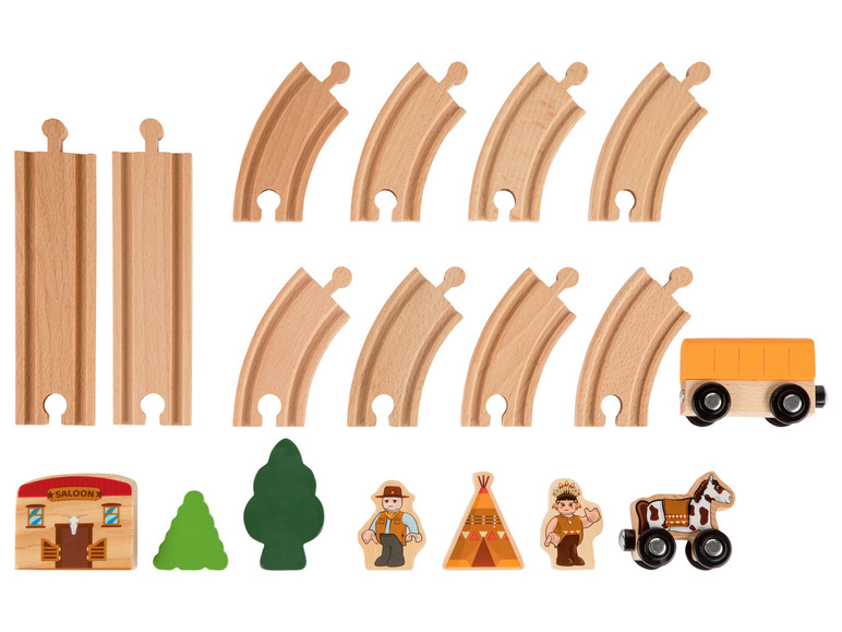 Aller en mode plein écran : Playtive Kit ferroviaire en bois, 18 pièces - Image 13