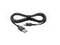 Câble USB-A vers USB-C noir, enroulé en forme de huit.