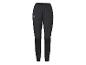 Pantalon de sport noir avec taille élastique et détails réfléchissants.