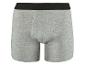 Boxers gris en coton, taille élastique noire.