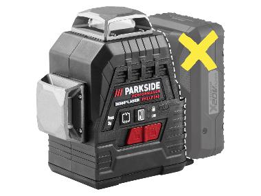 PARKSIDE PERFORMANCE® Niveau laser en croix sans fil PKLLP 3360 A1, vert, 30 m 20 V