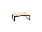 Table basse en bois avec cadre en métal noir