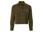 Une chemise vert foncé à manches longues avec des boutons.