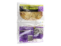 Face avant et arrière de l'emballage de mini pains naan à l'ail et à la coriandre, 300g.