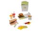 Ensemble de jouets fast-food avec burger, frites, sandwich et boissons