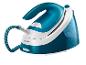 Un fer à repasser vapeur Philips PerfectCare Compact Essential bleu.