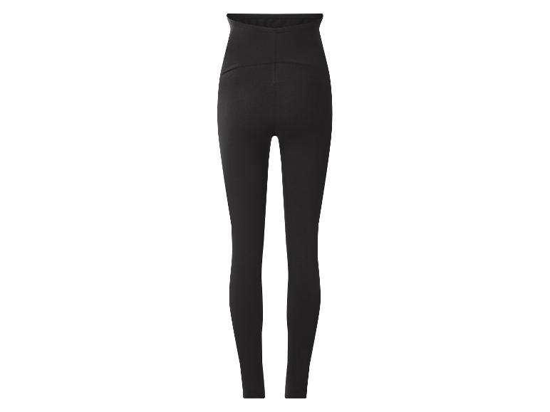 Legging de maternité noir avec taille haute de soutien, vue arrière.