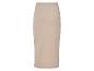 Jupe longue beige en tricot.