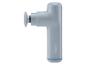 Pistolet de massage bleu clair avec embout rond et logo 'sanitas'.