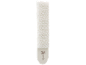 Bande de suspension blanche avec une surface texturée et un logo en bas.