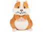 Hamster en peluche marron et blanc