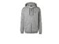 Sweat à capuche zippé gris.
