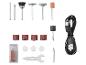 Accessoires de polissage : meules, brosses, pointes, câble USB.