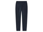 Pantalon de survêtement bleu foncé avec taille élastique.