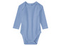 Un body bébé bleu clair à manches longues.