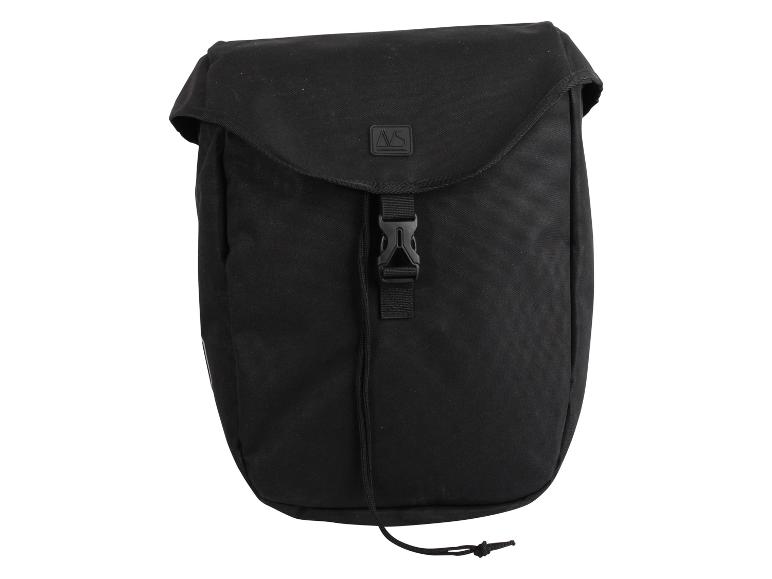 Sacoche de vélo noire avec rabat et fermeture à boucle