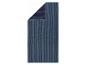 Serviette de bain rayée bleue et bleu foncé