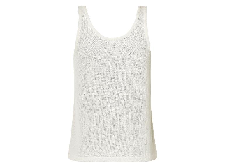 Débardeur blanc en maille fine.