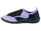 Chaussures aquatiques bleu marine et lilas.