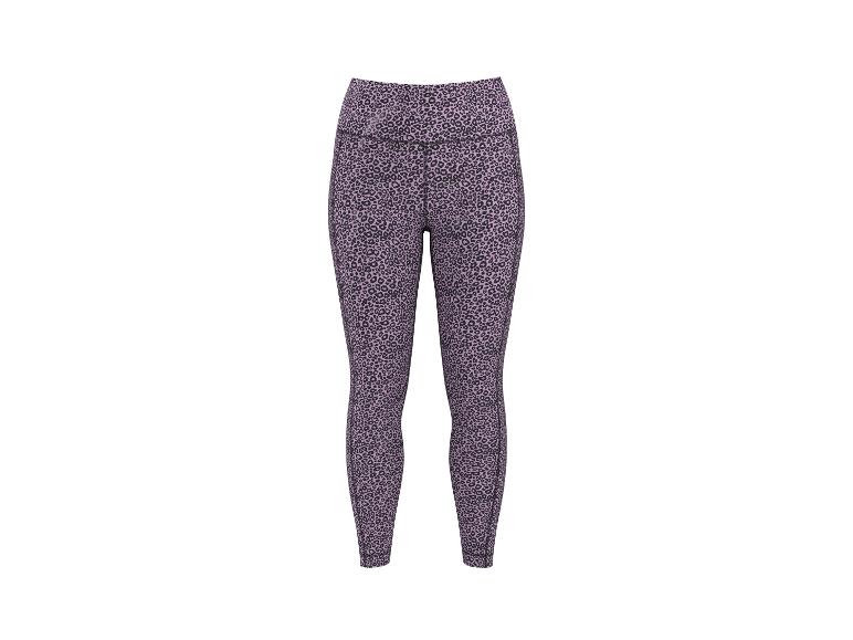 Legging femme à motif léopard rose et noir.