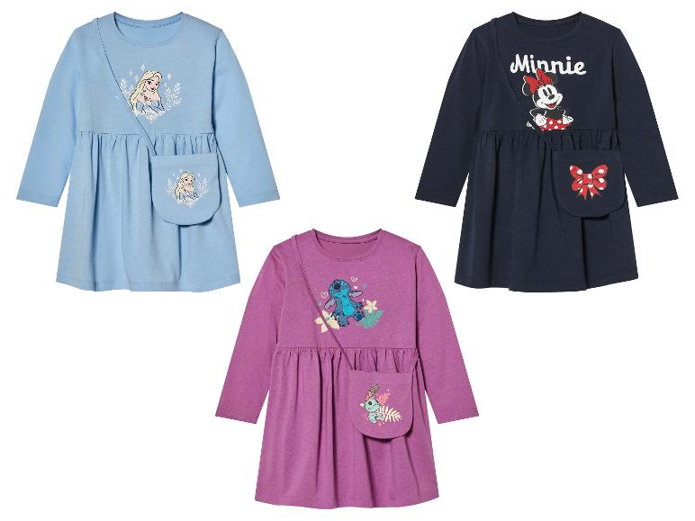 Robes pour filles avec motifs Disney : La Reine des Neiges, Minnie et Stitch.