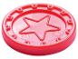 Un jeton de poker rouge avec une étoile.