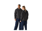 Veste et pantalon de sport noirs pour homme et femme.