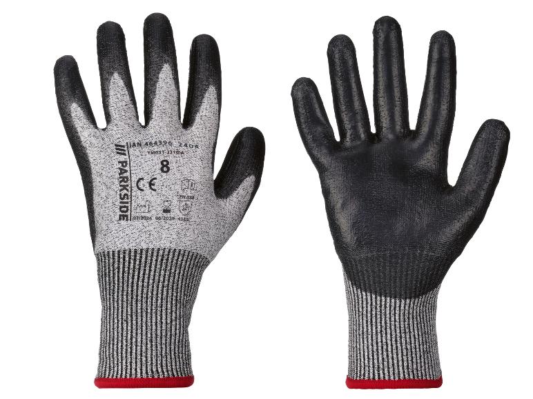 Deux paires de gants de travail noirs Parkside.
