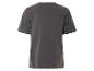Un t-shirt gris foncé à manches courtes.