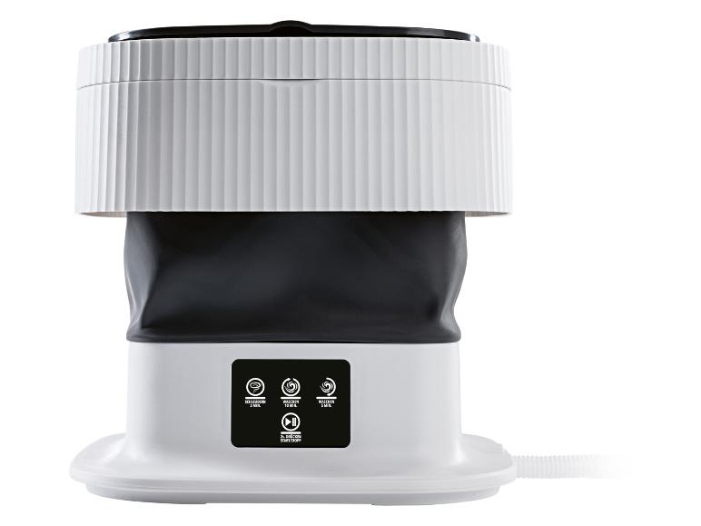 Machine à laver portable avec cycles d'essorage, de lavage de 5 et 10 minutes.