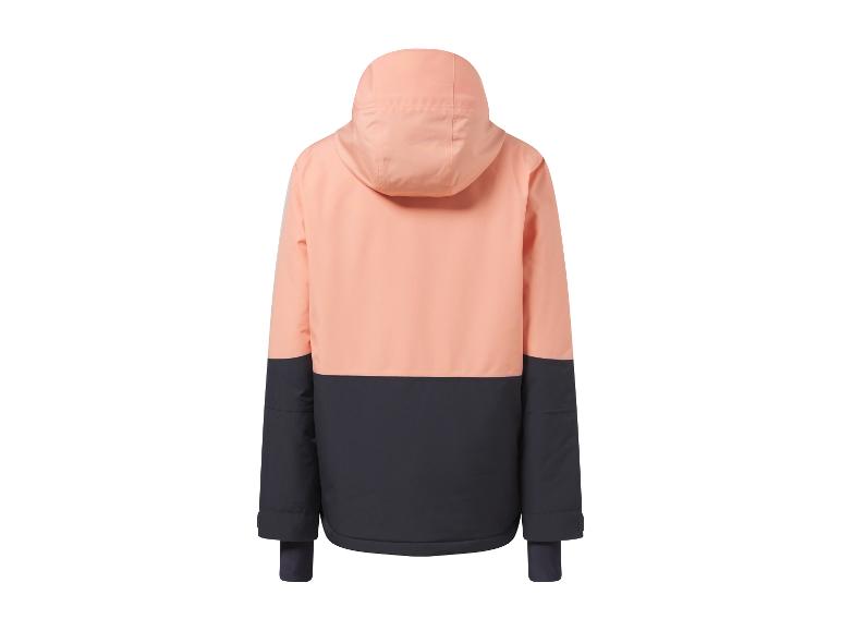 Veste de ski rose à capuche