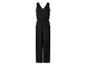 Combinaison noire avec col en V et taille élastique
