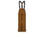 Pantalon de ski marron avec bretelles.