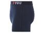 Boxers bleu foncé avec l'impression 'I ♥ YOU'.