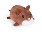 Un jouet en peluche marron en forme de hamster