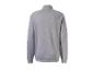Sweat-shirt gris à col montant et manches raglan, avec des détails réfléchissants sur la manche gauche.