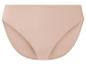Culotte beige en tissu lisse.
