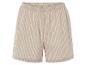 Shorts rayés beige et rose pâle.
