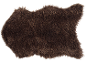 Échantillon de tissu en fausse fourrure marron