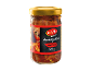 Filets d'anchois au piment dans un bocal en verre avec une danseuse espagnole.