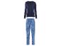 Pyjama à manches longues avec pantalon rayé.