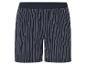 Boxers rayés bleu marine pour homme.