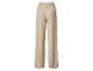 Pantalon large beige avec taille élastique, vue arrière